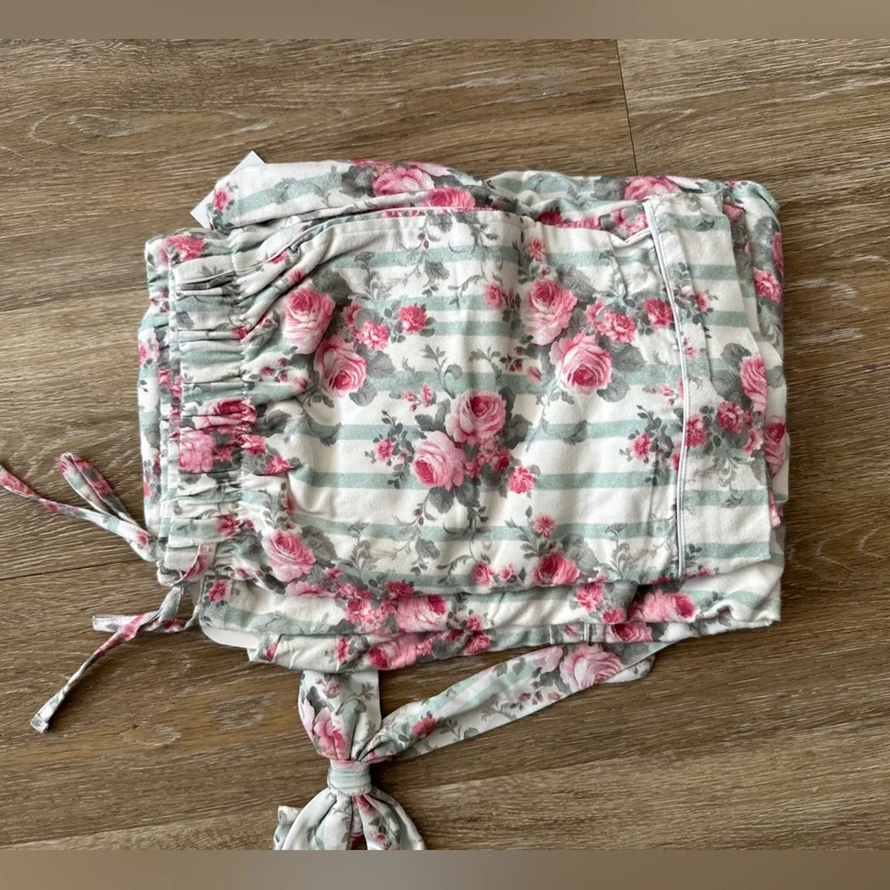 NWT Posh Peanut Pink and Green Floral Pajama Set - Picture 3 of 8